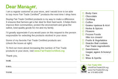 BE FAIR Product Request Card